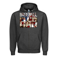 Charcoal Heather baseball dad Zipper Hoodie - Jasminsmagicworld