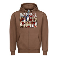 Chestnut baseball dad Zipper Hoodie - Jasminsmagicworld