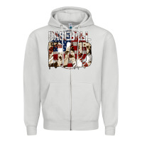 Dove Grey baseball dad Zipper Hoodie - Jasminsmagicworld
