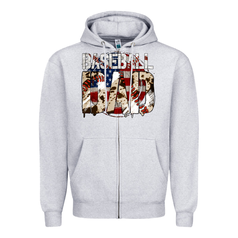 Baseball Dad Zipper Hoodie by Jasminsmagicworld | Teevron