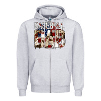 Heather Grey baseball dad Zipper Hoodie - Jasminsmagicworld