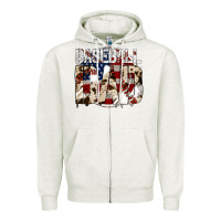 Oatmeal Heather baseball dad Zipper Hoodie - Jasminsmagicworld