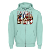 Seafoam baseball dad Zipper Hoodie - Jasminsmagicworld