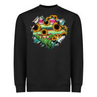 Black Chiapas State Of Mexico Map Heavyweight Sweatshirt - RanaPortraitStore