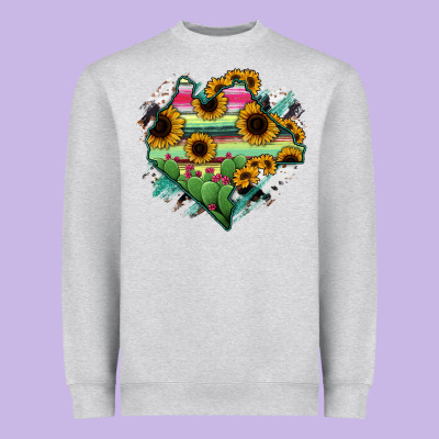 Chiapas State Of Mexico Map Heavyweight Sweatshirt Designed By Ranaportraitstore