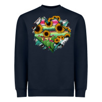 Navy Chiapas State Of Mexico Map Heavyweight Sweatshirt - RanaPortraitStore