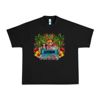 Black Summer Urban Heavy Tee - CowhideDigitalArt