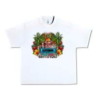 White Summer Urban Heavy Tee - CowhideDigitalArt