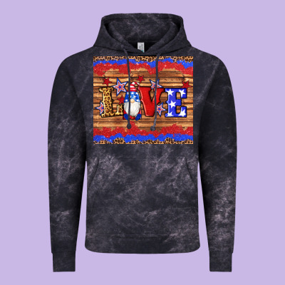 American Flag Gnomes Love Star Leopard Glitter Vintage Hoodie Designed By Artiststas
