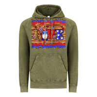 Vintage Olive american flag gnomes love star leopard glitter Vintage Hoodie - Artiststas