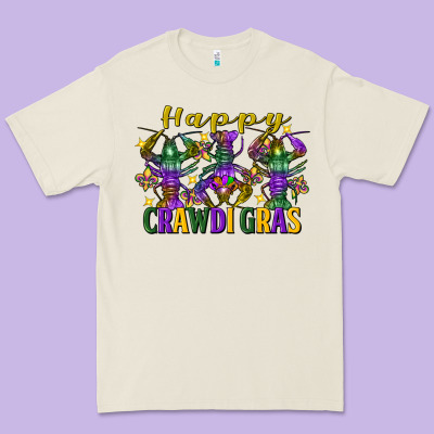 Happy Crawdi Gras Mardi Gras Crawfish Premium Tee Designed By Fadigitalartstudio