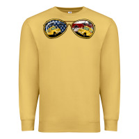 Antique Gold Bus Driver Sunglasses Premium Sweatshirt - Jasminsmagicworld