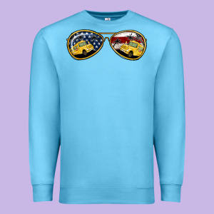 Bus Driver Sunglasses Premium Sweatshirt Designed By Jasminsmagicworld
