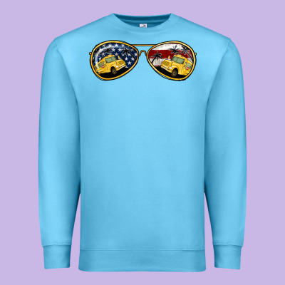 Bus Driver Sunglasses Premium Sweatshirt Designed By Jasminsmagicworld