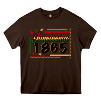 Chocolate Brown Juneteenth 1865 Heavy Core Tee - FaDigitalArtStudio