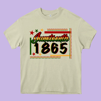 Juneteenth 1865 Heavy Core Tee Designed By Fadigitalartstudio