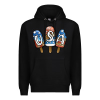 Black USA Patriotic Leopard Popsicles Premium Hoodie - Jasminsmagicworld