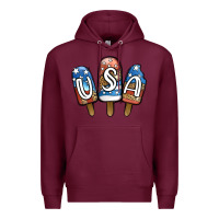 Burgundy USA Patriotic Leopard Popsicles Premium Hoodie - Jasminsmagicworld