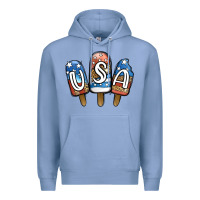 Colony Blue USA Patriotic Leopard Popsicles Premium Hoodie - Jasminsmagicworld
