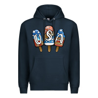Navy USA Patriotic Leopard Popsicles Premium Hoodie - Jasminsmagicworld