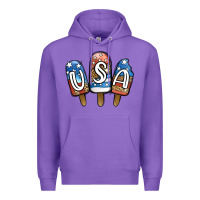 Purple USA Patriotic Leopard Popsicles Premium Hoodie - Jasminsmagicworld