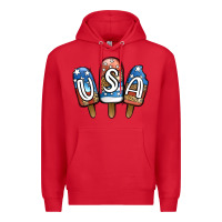 Red USA Patriotic Leopard Popsicles Premium Hoodie - Jasminsmagicworld