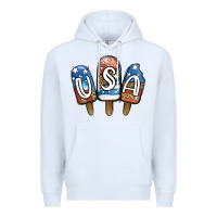 White USA Patriotic Leopard Popsicles Premium Hoodie - Jasminsmagicworld