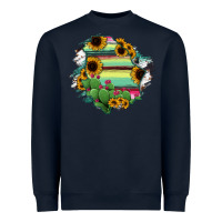 Navy Chihuahua State Of Mexico Map Heavyweight Sweatshirt - RanaPortraitStore