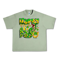 Oil Green Happy St Patricks Rex Day Urban Heavy Tee - CowhideDigitalArt