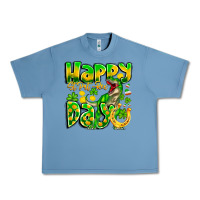 Pebble Blue Happy St Patricks Rex Day Urban Heavy Tee - CowhideDigitalArt