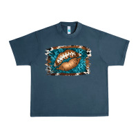 Midnight Navy Football Lips Urban Heavy Tee - Jasminsmagicworld