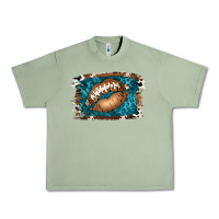 Oil Green Football Lips Urban Heavy Tee - Jasminsmagicworld