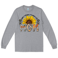 Heather Grey mom sunflower Long Sleeve Tee - RacoonDesign