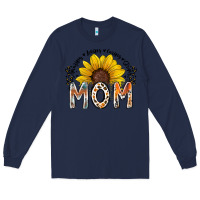 Navy mom sunflower Long Sleeve Tee - RacoonDesign