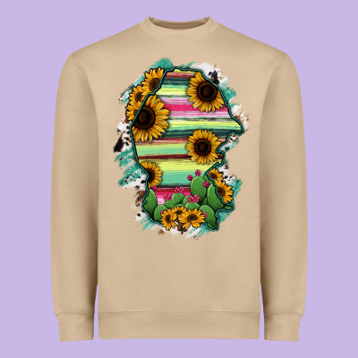 Coahuila State Of Mexico Map Heavyweight Sweatshirt Designed By Ranaportraitstore