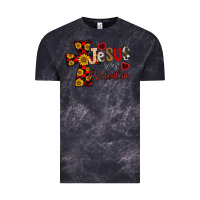 Cloud Black Jesus is My Valentine Cross Vintage Tee - CowhideDigitalArt