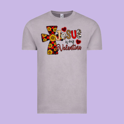 Jesus Is My Valentine Cross Vintage Tee Designed By Cowhidedigitalart