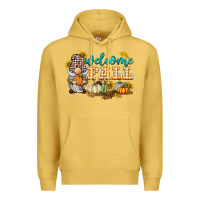 Antique Gold welcome fall gnome Premium Hoodie - BarkalooDesign