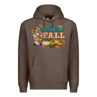 Coffee welcome fall gnome Premium Hoodie - BarkalooDesign