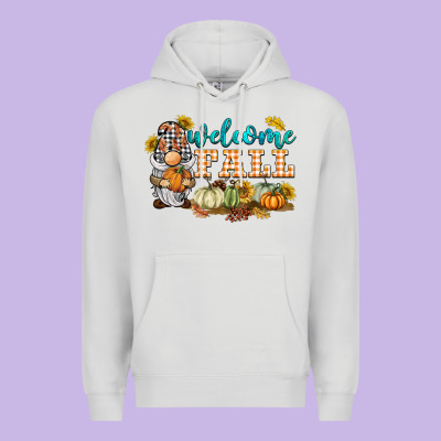Welcome Fall Gnome Premium Hoodie Designed By Barkaloodesign