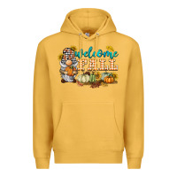 Mustard welcome fall gnome Premium Hoodie - BarkalooDesign