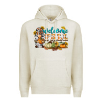 Oatmeal Heather welcome fall gnome Premium Hoodie - BarkalooDesign