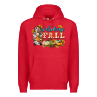 Red welcome fall gnome Premium Hoodie - BarkalooDesign