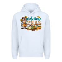 White welcome fall gnome Premium Hoodie - BarkalooDesign