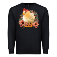 Black Chick With Flowers Feopard Premium Sweatshirt - Jasminsmagicworld