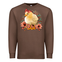 Chestnut Chick With Flowers Feopard Premium Sweatshirt - Jasminsmagicworld