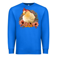 True Royal Chick With Flowers Feopard Premium Sweatshirt - Jasminsmagicworld