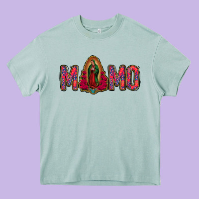 Lady Of Guadalupe Momo Heavy Core Tee Designed By Jasminsmagicworld