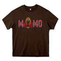 Chocolate Brown Lady Of Guadalupe Momo Heavy Core Tee - Jasminsmagicworld