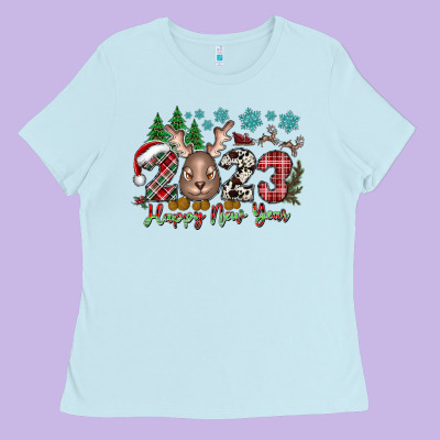 2023 Happy New Year Ladies Tee Designed By Cowhidedigitalart